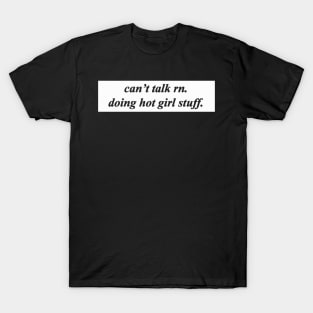 cant talk right now doing hot girl stuff T-Shirt